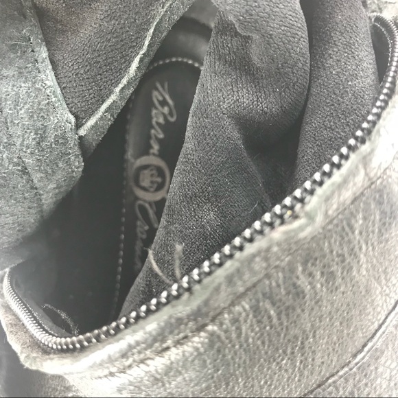 BORN black leather heeled tall boot, 7/38 - Picture 8 of 8